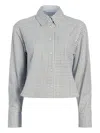 Proenza Schouler White Label Olive Check Shirt In Blue