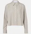 Proenza Schouler White Label Olive Checked Cotton Shirt In Neutral