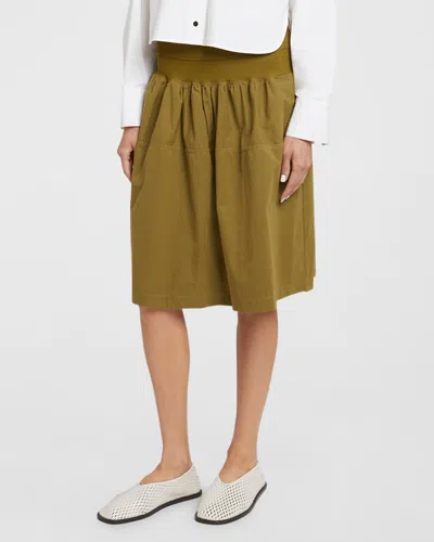 Proenza Schouler White Label Olive Pull-on Skirt