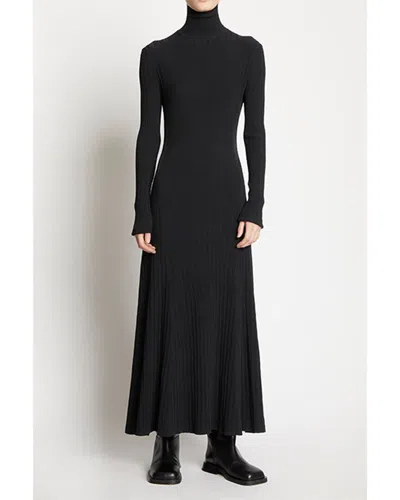 Proenza Schouler White Label Open Back Turtleneck Knit Dress In Black