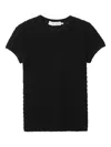 Proenza Schouler White Label Openwork T-shirt In Black