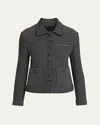 Proenza Schouler White Label Osler Tweed Jacket In Blue