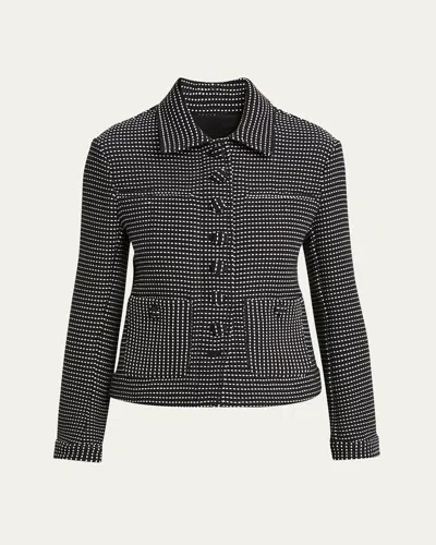 Proenza Schouler White Label Osler Tweed Jacket In Blue