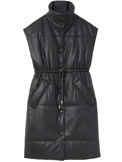 Proenza Schouler White Label Padded Faux-leather Gilet In Black