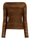 Proenza Schouler White Label Paloma Top In Brown