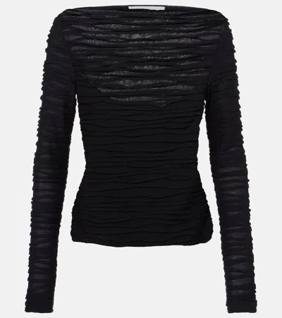 Proenza Schouler Paloma Printed Top In Black