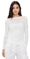 Proenza Schouler White Label Paloma Top In Textured Cotton White In White