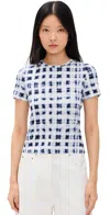Proenza Schouler White Label Parson Tee In Indigo Multi