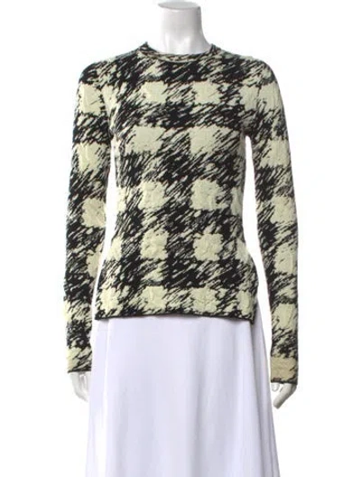 Pre-owned Proenza Schouler White Label Patterned Crew Neck Sweater In Multi