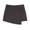 Proenza Schouler White Label Patti Skirt In Coal Melange