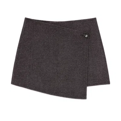 Proenza Schouler White Label Patti Skirt In Coal Melange