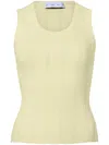 Proenza Schouler White Label Perry Compact Pointelle Rib Knitted Top In Yellow