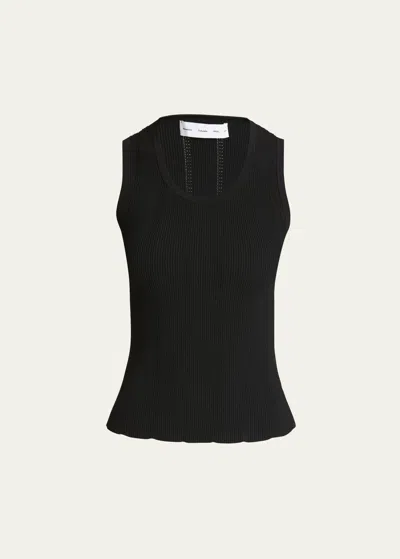 Proenza Schouler White Label Perry Scoop-neck Tank Top In Black