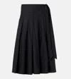 Proenza Schouler White Label Peters Cotton Poplin Midi Skirt In Black