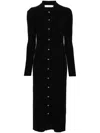 Proenza Schouler White Label Phillips Knit Dress In Micro Cable Black In 黑色