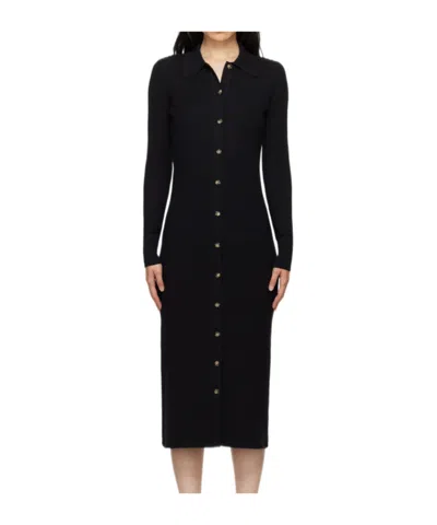 Proenza Schouler White Label Phillips Button-down Dress In Black