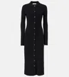 Proenza Schouler White Label Phillips Cotton-blend Midi Dress In Black