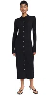 Proenza Schouler White Label Phillips Knit Dress In Micro Cable Black In Black