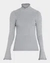 Proenza Schouler White Label Phyllis Knit Turtleneck In Gray