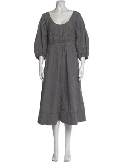 Pre-owned Proenza Schouler White Label Plaid Print Midi Length Dress In Black