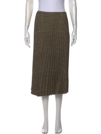 Pre-owned Proenza Schouler White Label Plaid Print Midi Length Skirt In Black