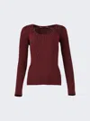 Proenza Schouler White Label Ribbed Striped Scoop-neck Sweater In Red