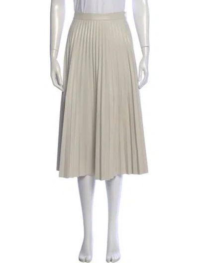 Pre-owned Proenza Schouler White Label Pleated Accents Midi Length Skirt In White