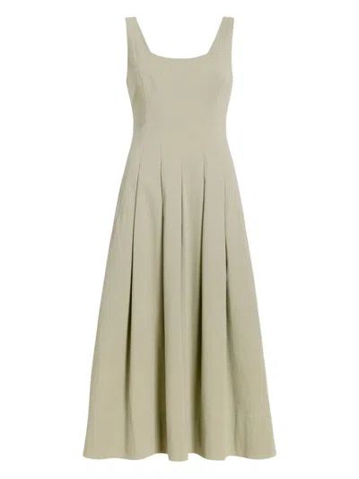 Proenza Schouler White Label Pleated Midi Dress In Neutral