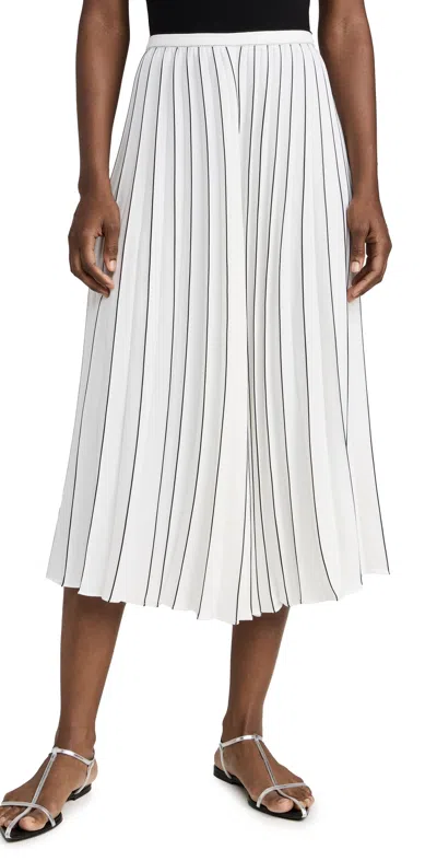 Proenza Schouler White Label Miles Pleated Skirt In White/black