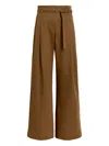 Proenza Schouler White Label Raver Pants In Fine Herringbone Wood In Brown