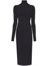 Proenza Schouler White Label Pointelle Diamonds Turtleneck Maxi Dress In Black