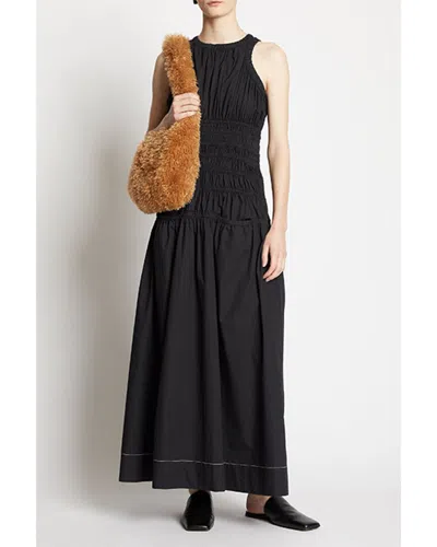 Proenza Schouler White Label Twist Front Sleeveless Knit Silk-blend Dress In Black