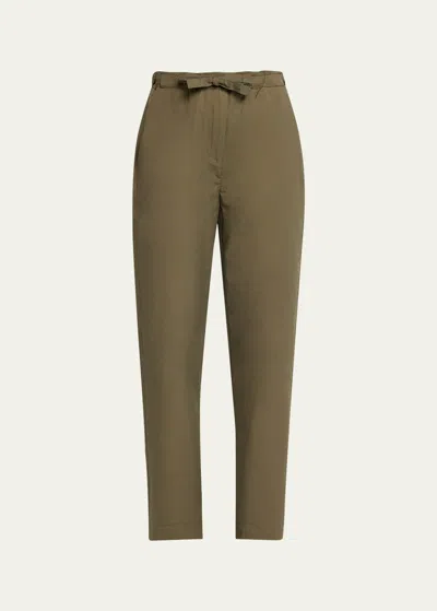 Proenza Schouler White Label Preston Drawstring Pants In Dark Fern