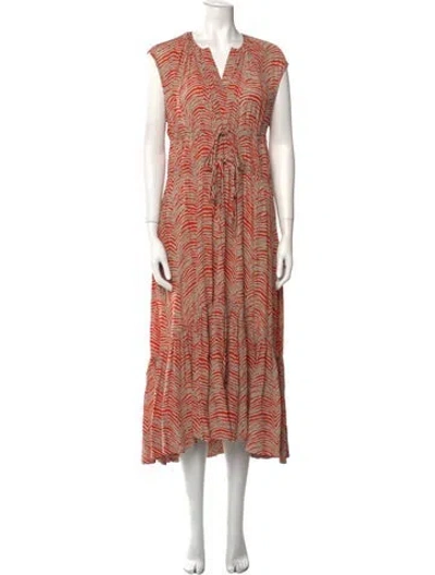 Pre-owned Proenza Schouler White Label Printed Long Dress W/ Tags In Neutral