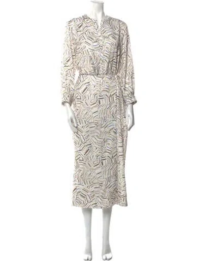 Pre-owned Proenza Schouler White Label Printed Long Dress In White
