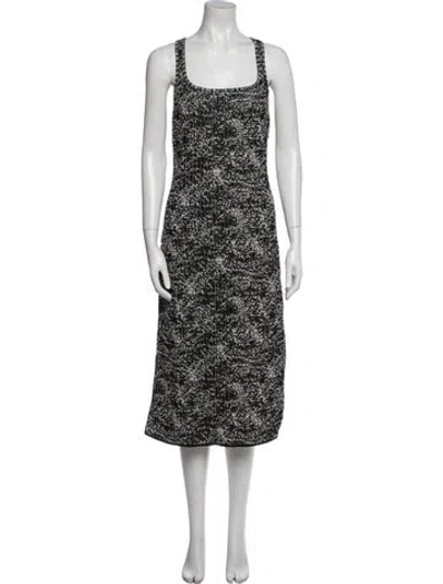 Pre-owned Proenza Schouler White Label Printed Midi Length Dress In Multi
