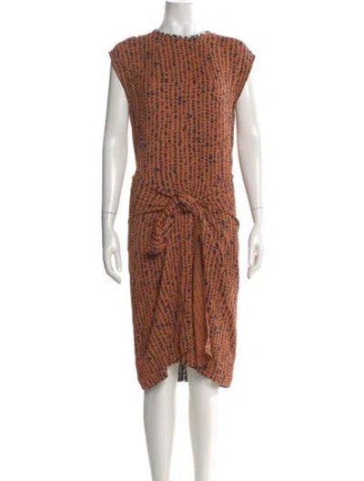 Pre-owned Proenza Schouler White Label Printed Midi Length Dress In Orange