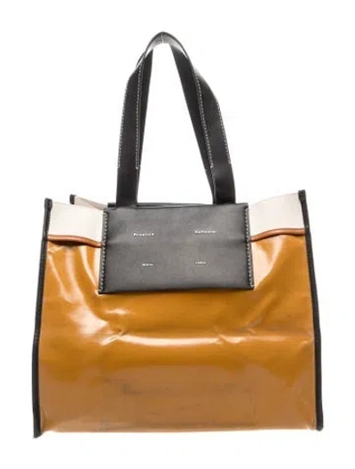 Pre-owned Proenza Schouler White Label Pvc Tote In Brown