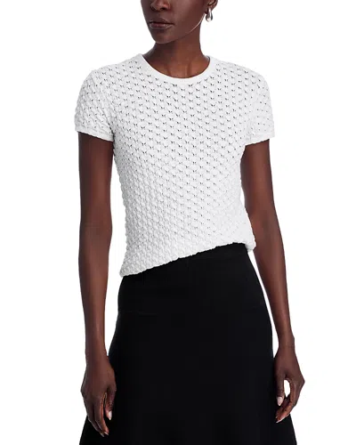 Proenza Schouler White Label Quincy Crocheted Top In White