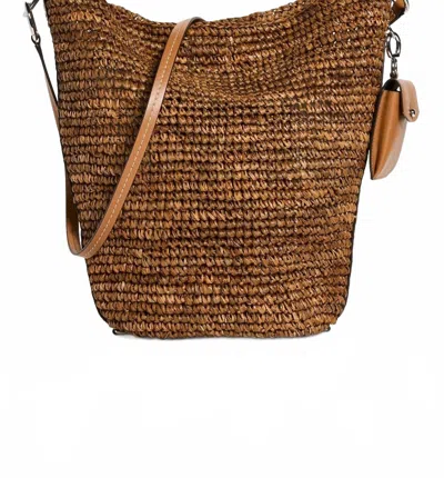 Proenza Schouler White Label Raffia Spring Bucket Bag In Honey In Gold