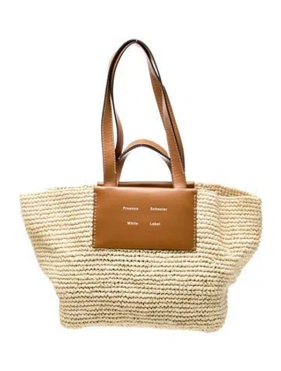 Pre-owned Proenza Schouler White Label Raffia Tote In Yellow