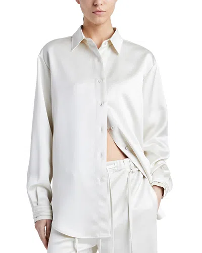 Proenza Schouler White Label Raven Satin Shirt In Enoki