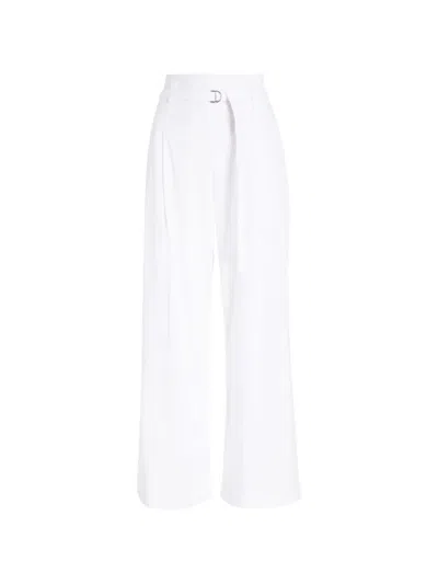 Proenza Schouler White Label Raver Belted Poplin Trousers In White