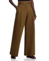 Proenza Schouler White Label Raver Pants In Fine Herringbone Wood In Brown