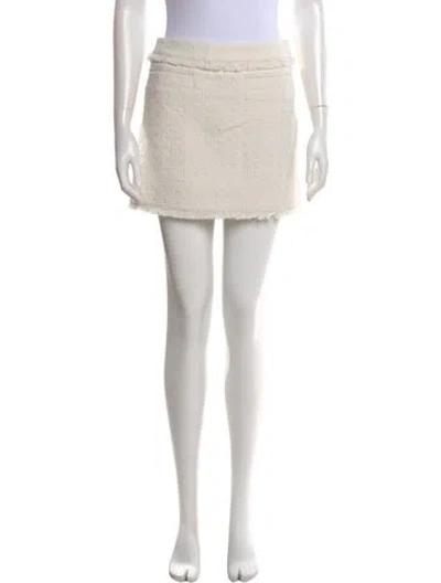 Pre-owned Proenza Schouler White Label Raw-edge Trim Mini Skirt In Neutral