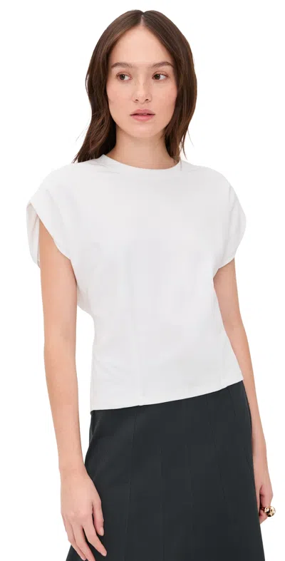 Proenza Schouler White Label Reeva Gathered Crewneck Tee In White
