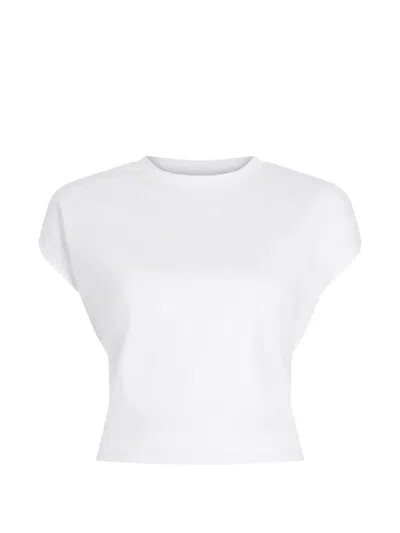 Proenza Schouler White Label Reeva Gathered Crewneck Tee In White