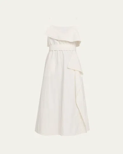 Proenza Schouler White Label Reign Washed Cotton Midi Dress In White