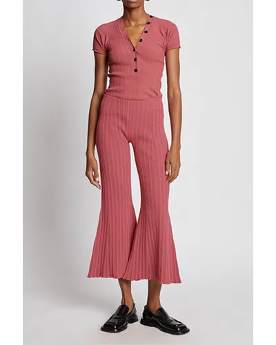Proenza Schouler White Label Rib Knit Pant In Pink