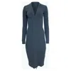 Proenza Schouler White Label Rib-knit Zip-front Cardigan Dress In Blue Viscose In Blue